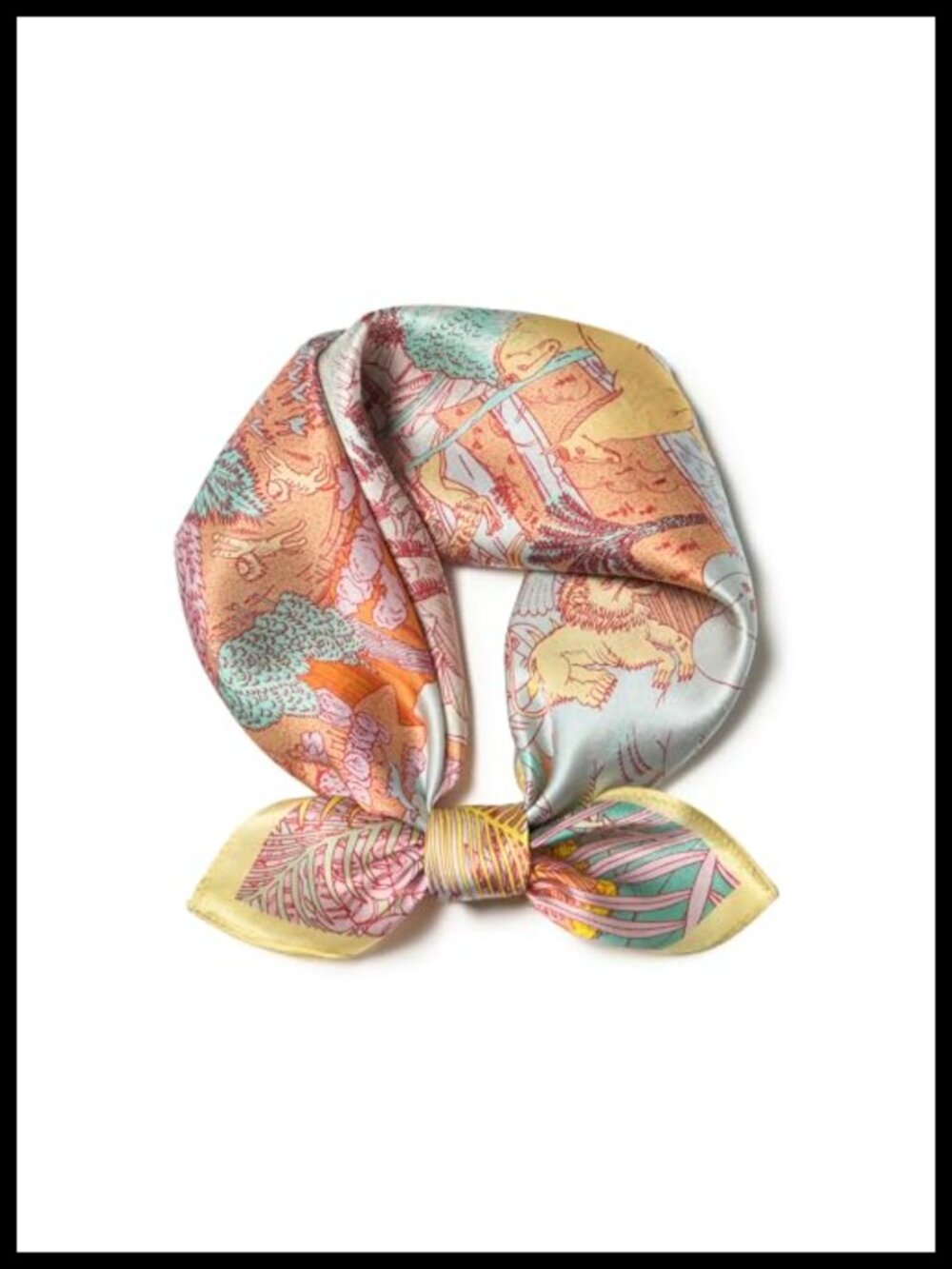 100% Mulberry Silk Scarf 21" Square Lightweight Neckerchief Gift Packed